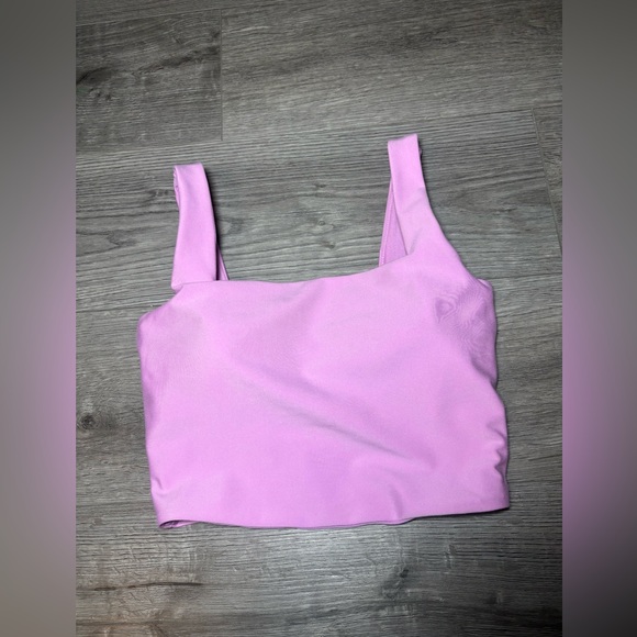 Abercrombie & Fitch Other - YPB Abercrombie and fitch sculptux square neck light pink athletic crop top sz M